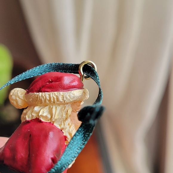 Vintage Santa Farming the Fields Santa Driving on the Tractor Christmas Ornament - Picture 10 of 10